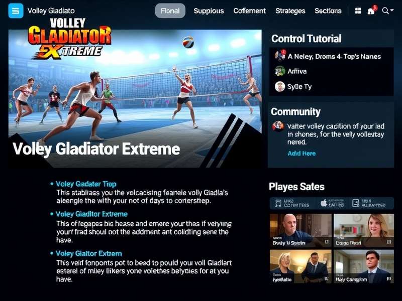 Volley Gladiator Extreme control tutorial showing gameplay mechanics